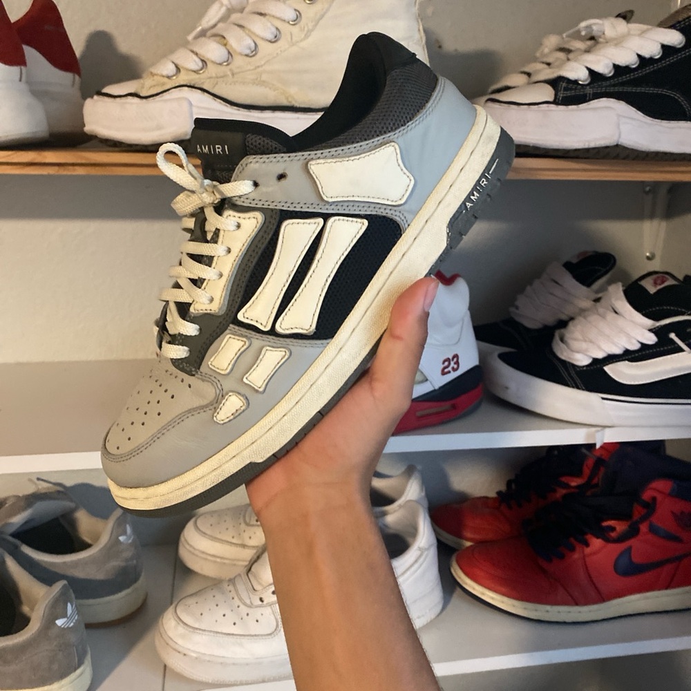 AMIRI Black and Gray Sneakers with Classic Design